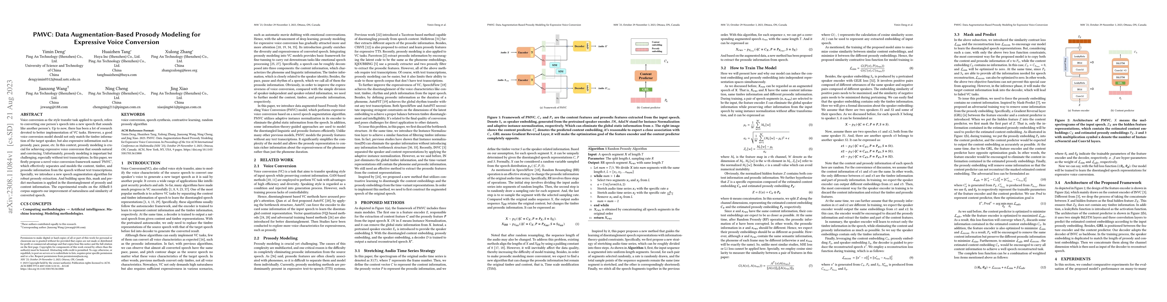 Thumbnail for PMVC: Data Augmentation-Based Prosody Modeling for Expressive Voice
  Conversion
