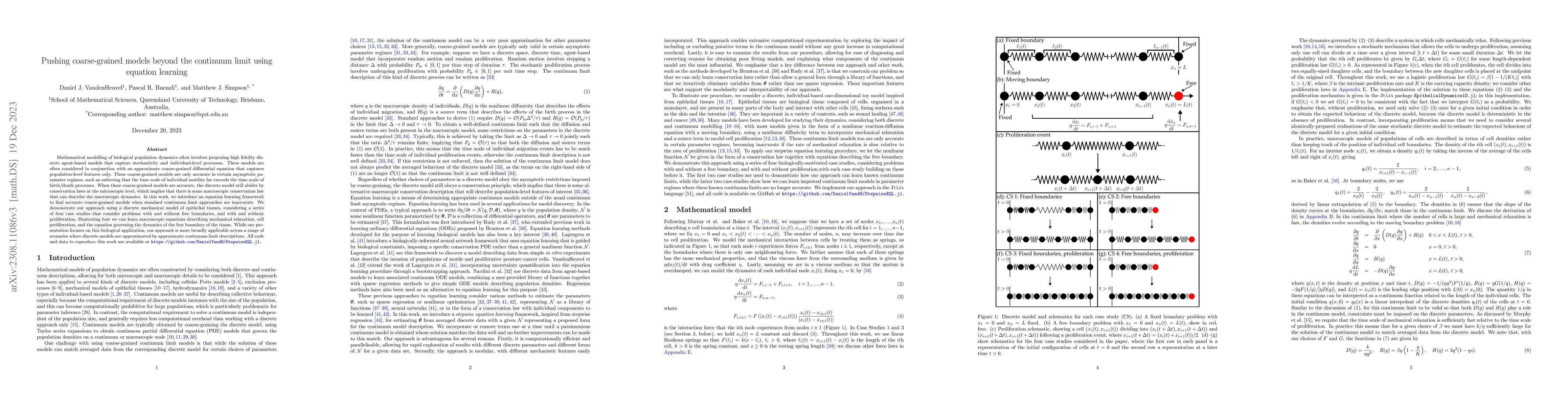 Thumbnail for Pushing coarse-grained models beyond the continuum limit using equation
  learning