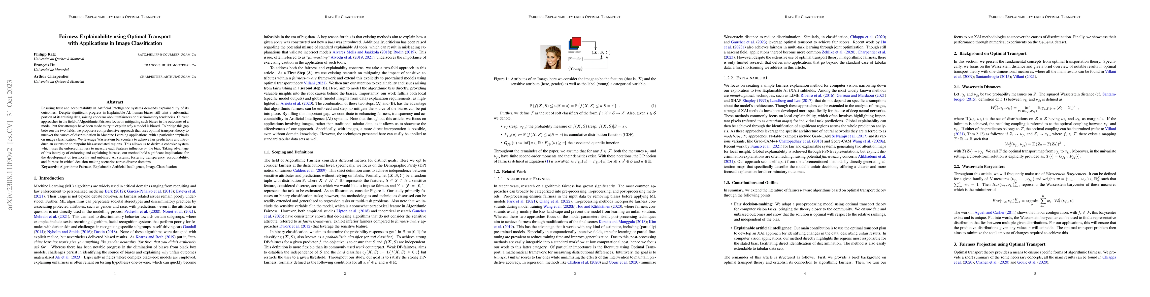 Thumbnail for Fairness Explainability using Optimal Transport with Applications in
  Image Classification