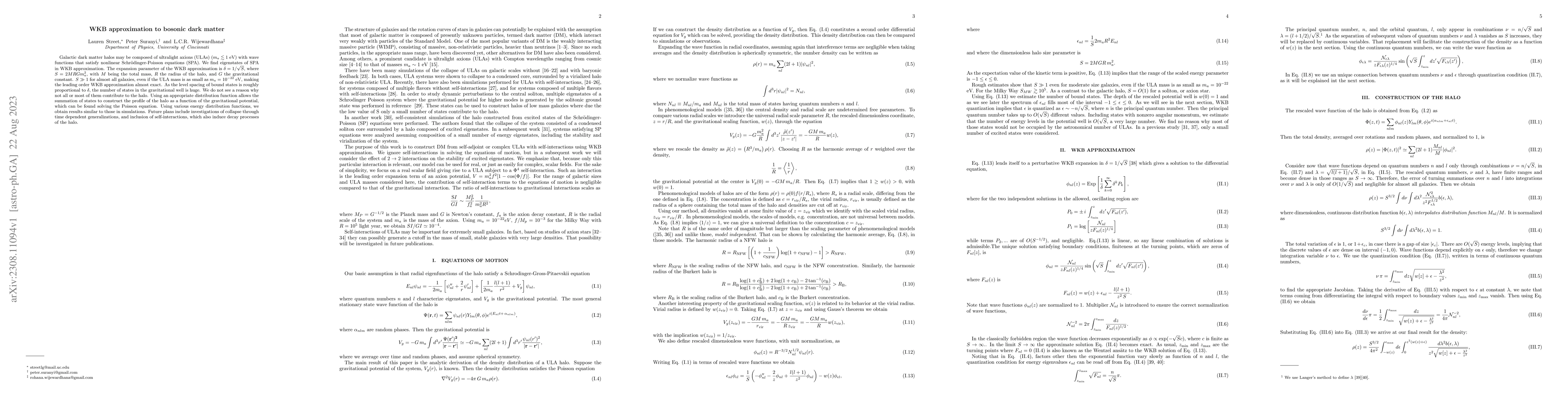 Thumbnail for WKB approximation to boson dark matter