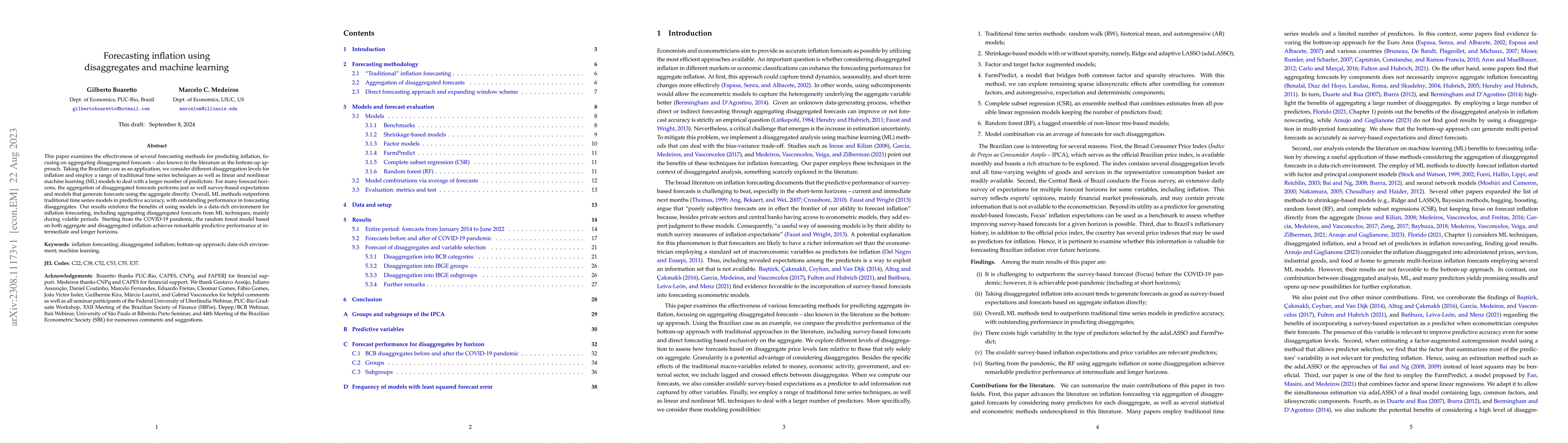 Thumbnail for Forecasting inflation using disaggregates and machine learning