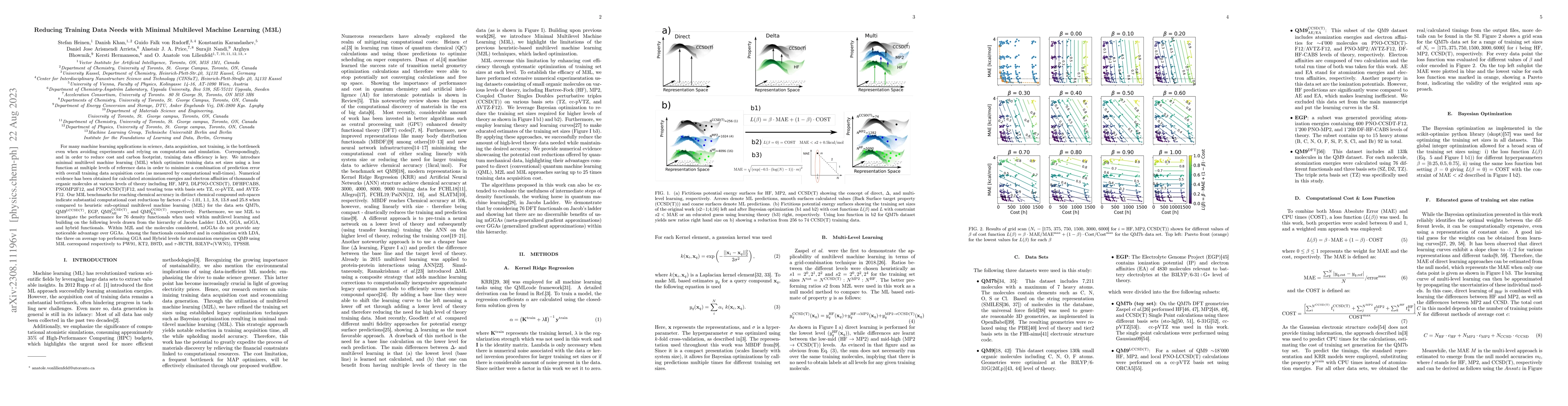 Thumbnail for Reducing Training Data Needs with Minimal Multilevel Machine Learning
  (M3L)