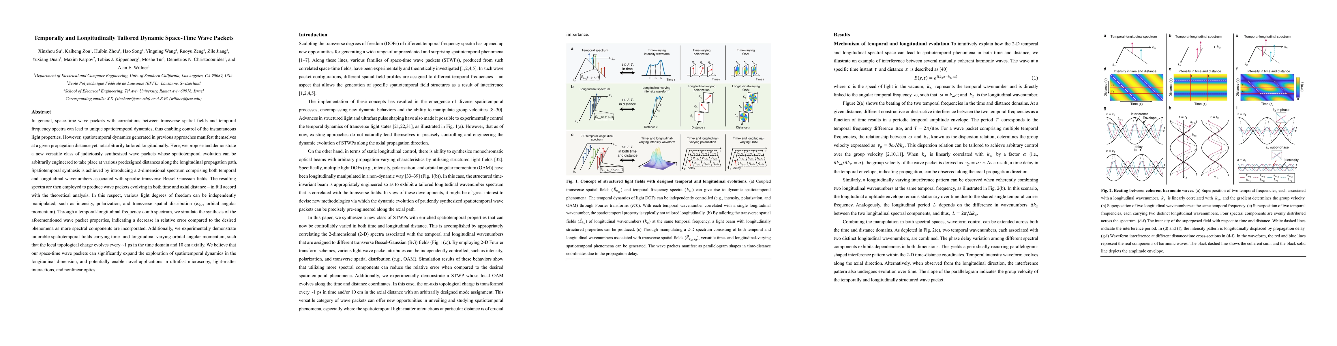 Thumbnail for Temporally and Longitudinally Tailored Dynamic Space-Time Wave Packets