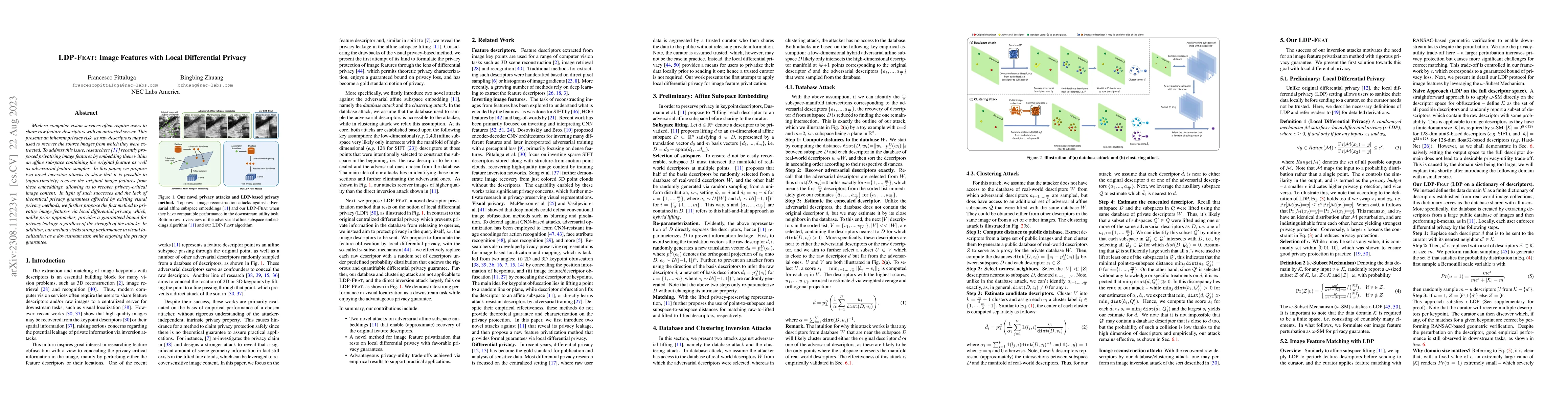Thumbnail for LDP-Feat: Image Features with Local Differential Privacy
