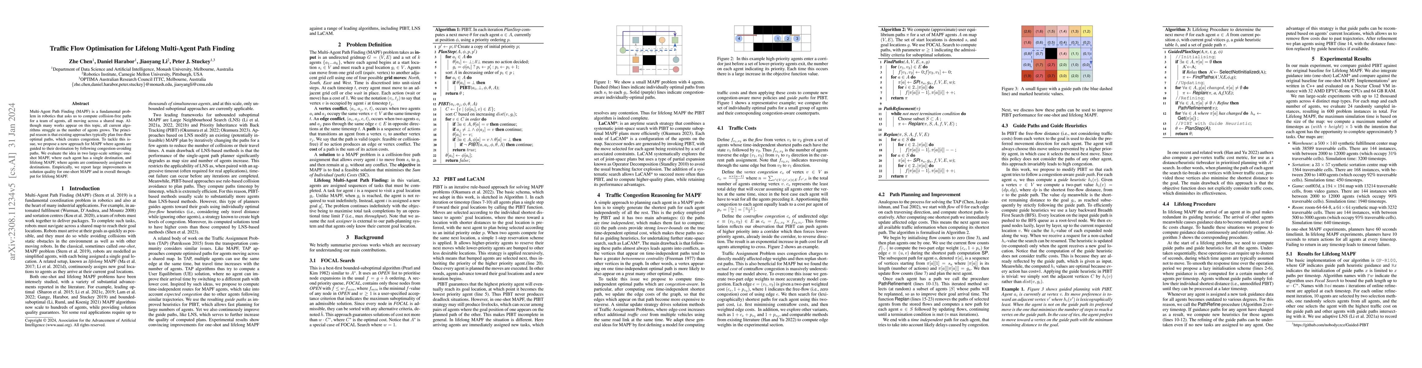 Thumbnail for Traffic Flow Optimisation for Lifelong Multi-Agent Path Finding