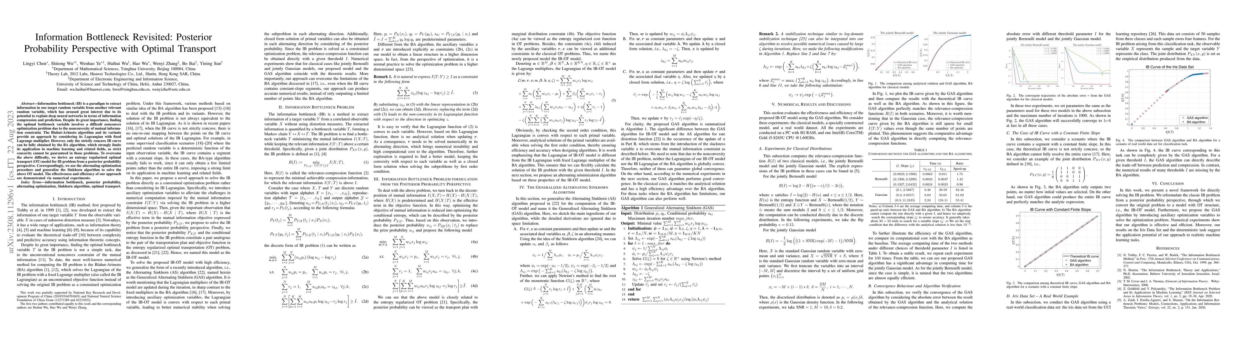 Thumbnail for Information Bottleneck Revisited: Posterior Probability Perspective with
  Optimal Transport