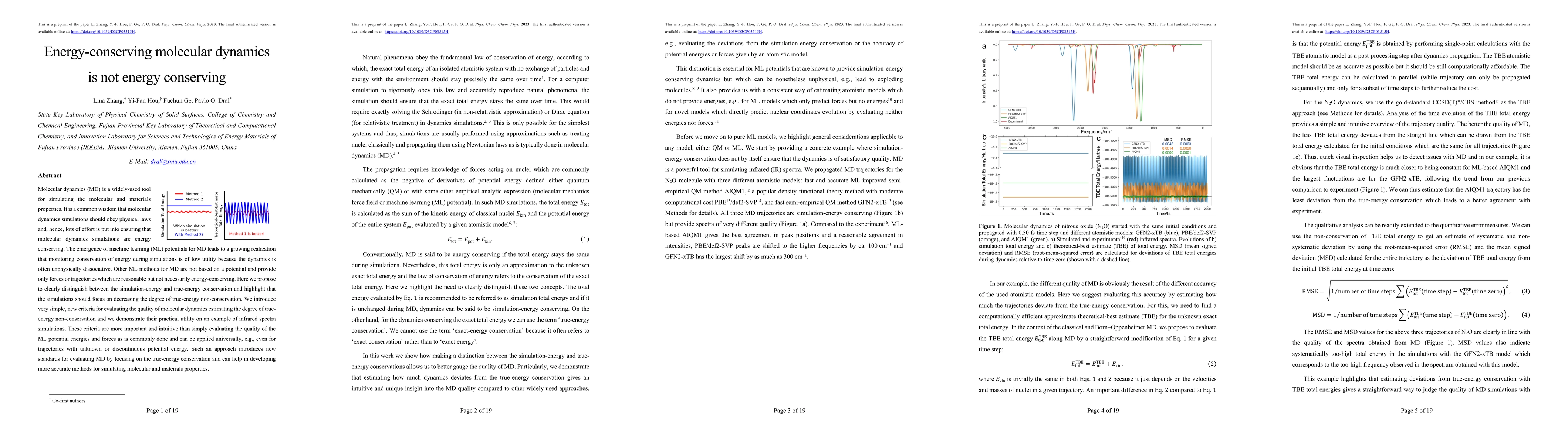 Thumbnail for Energy-conserving molecular dynamics is not energy conserving