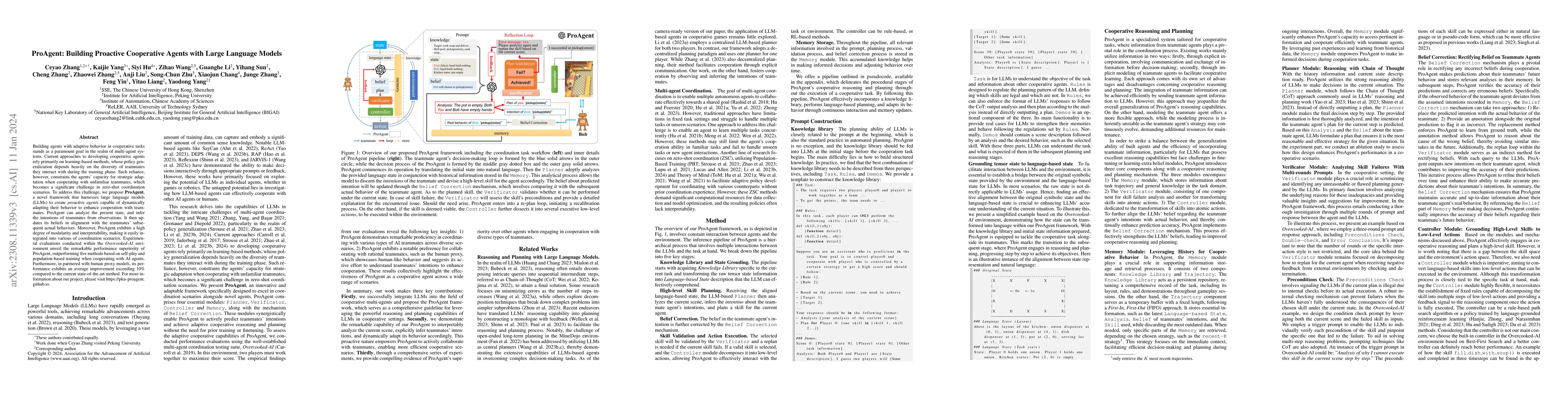 Thumbnail for ProAgent: Building Proactive Cooperative Agents with Large Language
  Models