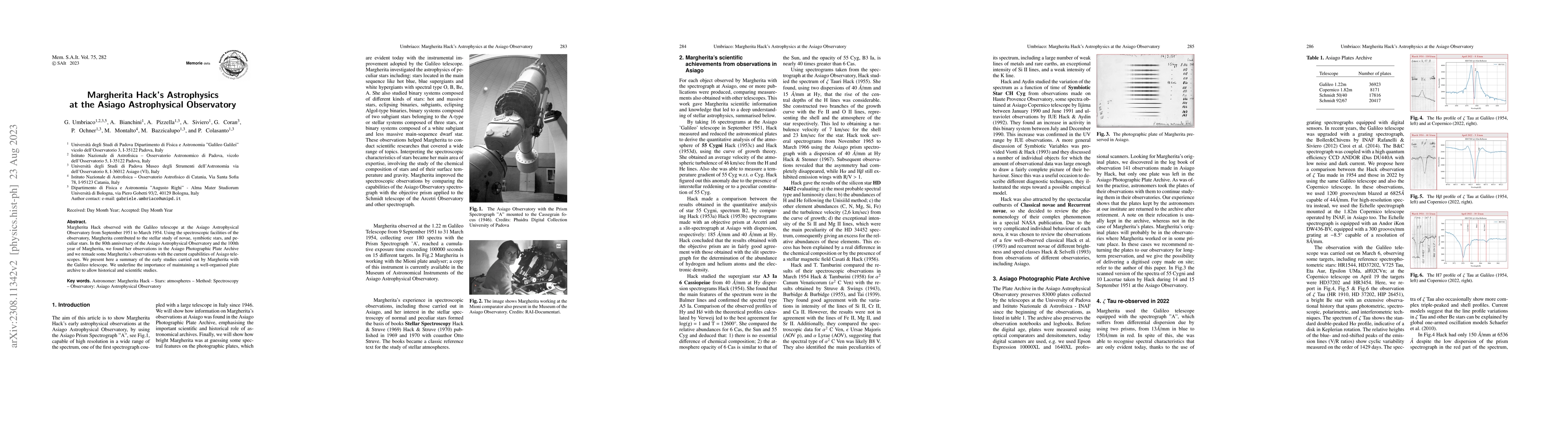 Thumbnail for Margherita Hack's Astrophysics at the Asiago Astrophysical Observatory