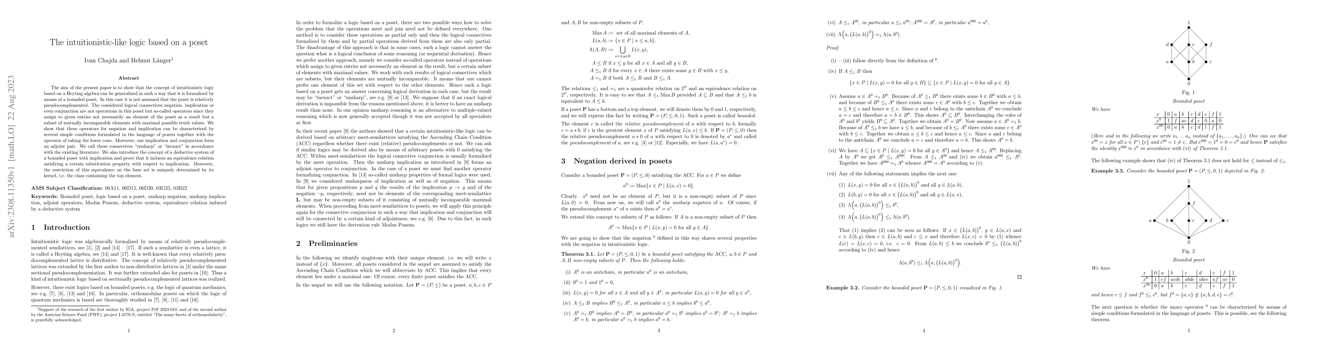 Thumbnail for The intuitionistic-like logic based on a poset