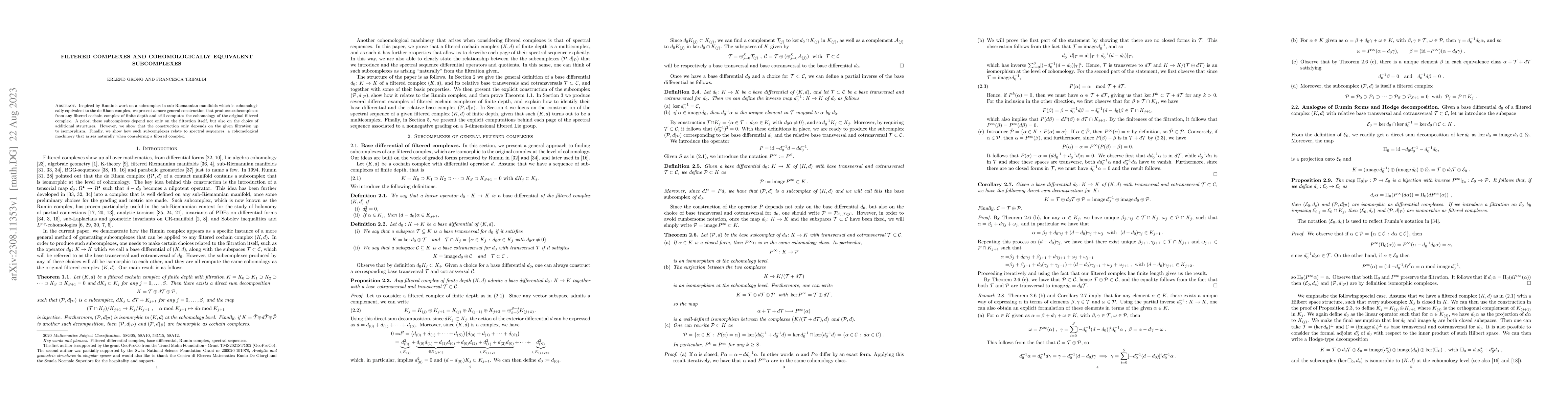 Thumbnail for Filtered complexes and cohomologically equivalent subcomplexes