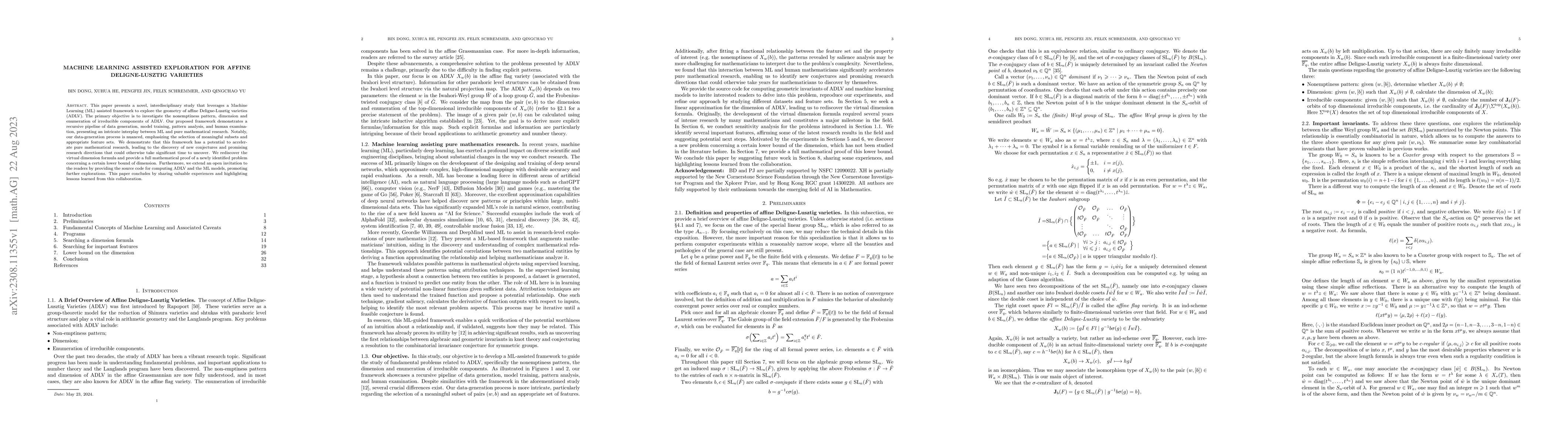 Thumbnail for Machine learning assisted exploration for affine Deligne-Lusztig
  varieties