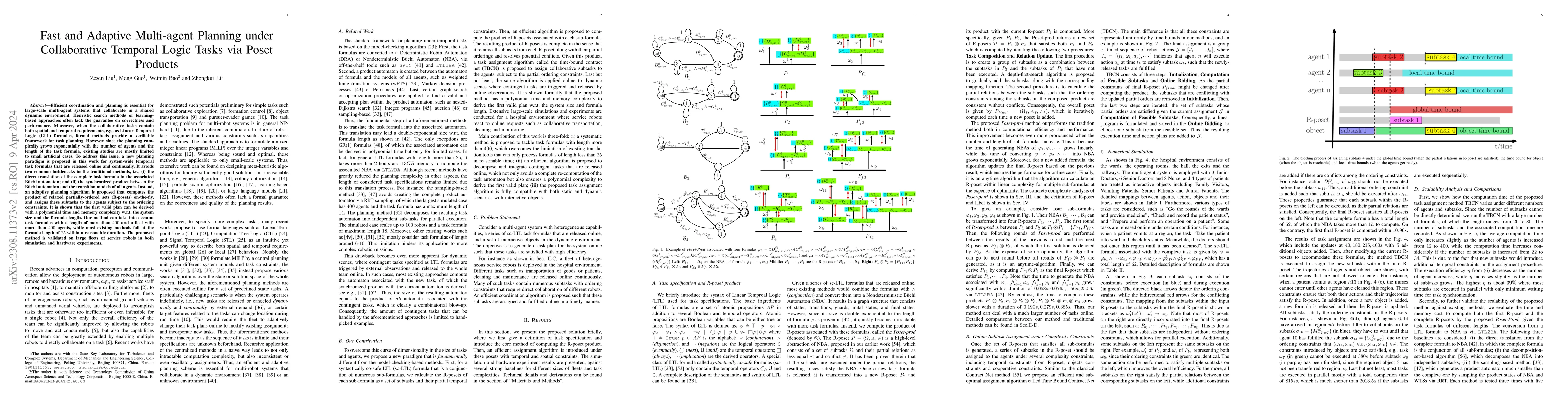 Thumbnail for Fast and Adaptive Multi-agent Planning under Collaborative Temporal
  Logic Tasks via Poset Products