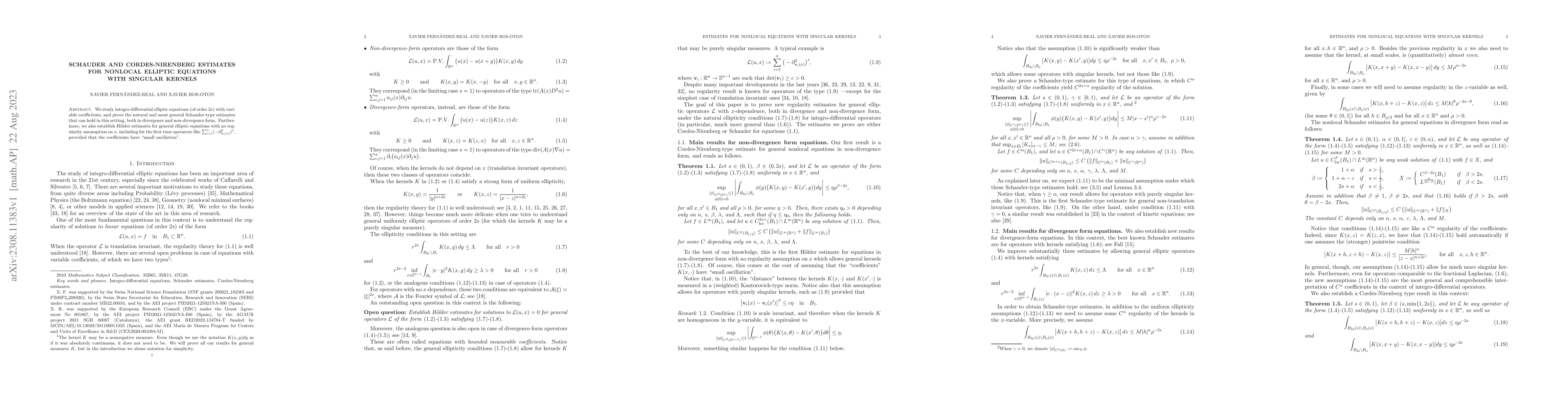 Thumbnail for Schauder and Cordes-Nirenberg estimates for nonlocal elliptic equations
  with singular kernels