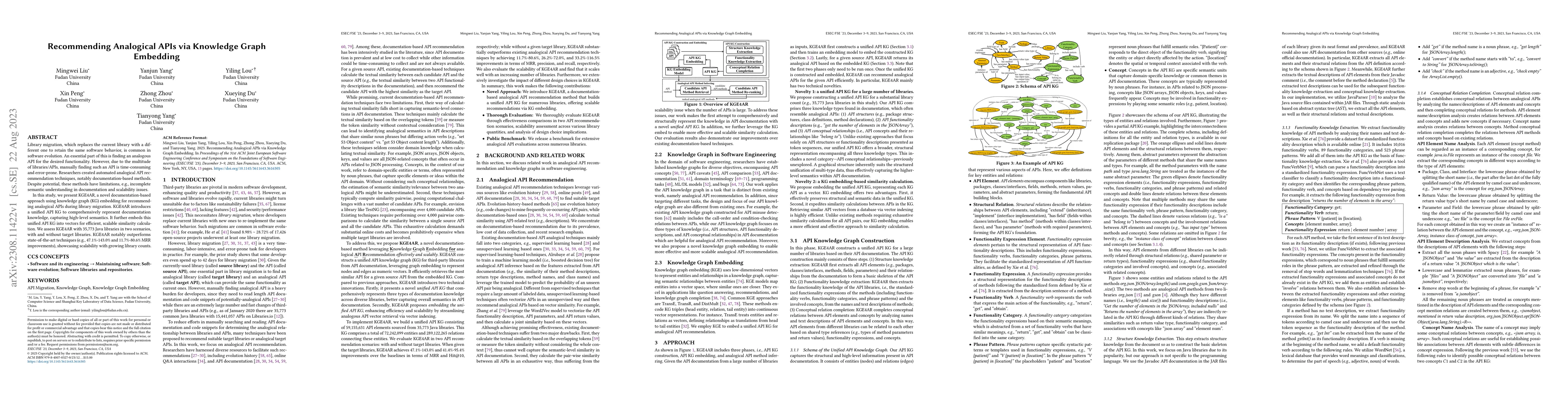 Thumbnail for Recommending Analogical APIs via Knowledge Graph Embedding
