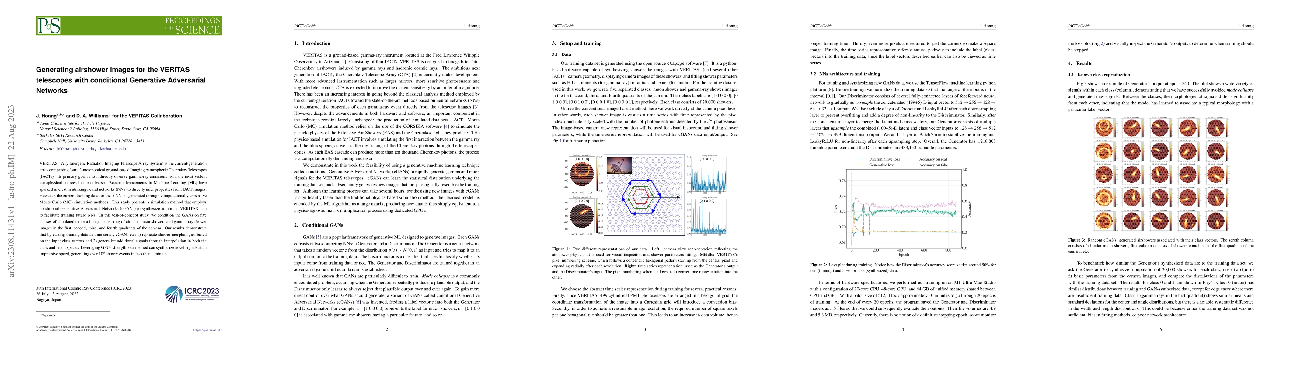 Thumbnail for Generating airshower images for the VERITAS telescopes with conditional
  Generative Adversarial Networks