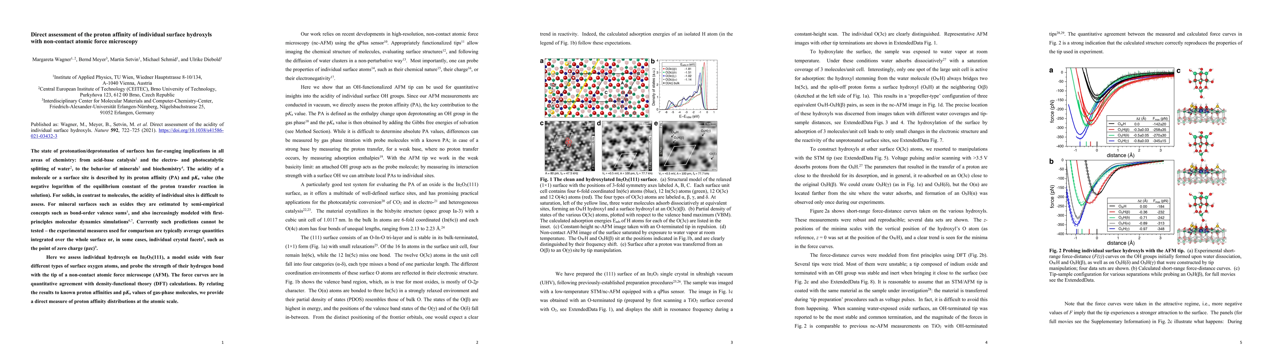Thumbnail for Direct assessment of the proton affinity of individual surface hydroxyls
  with non-contact atomic force microscopy