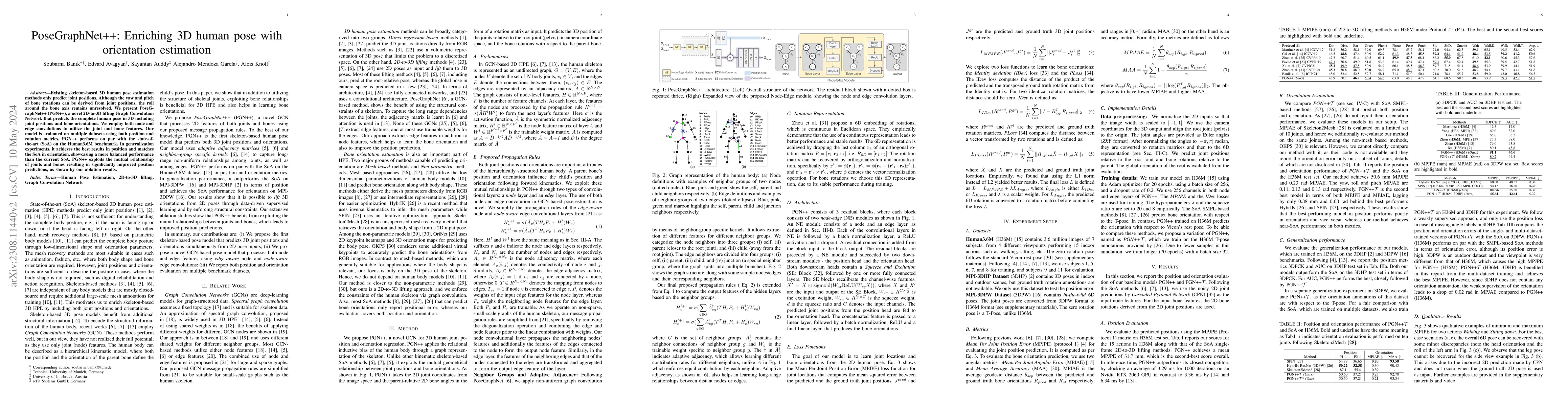 Thumbnail for PoseGraphNet++: Enriching 3D Human Pose with Orientation Estimation