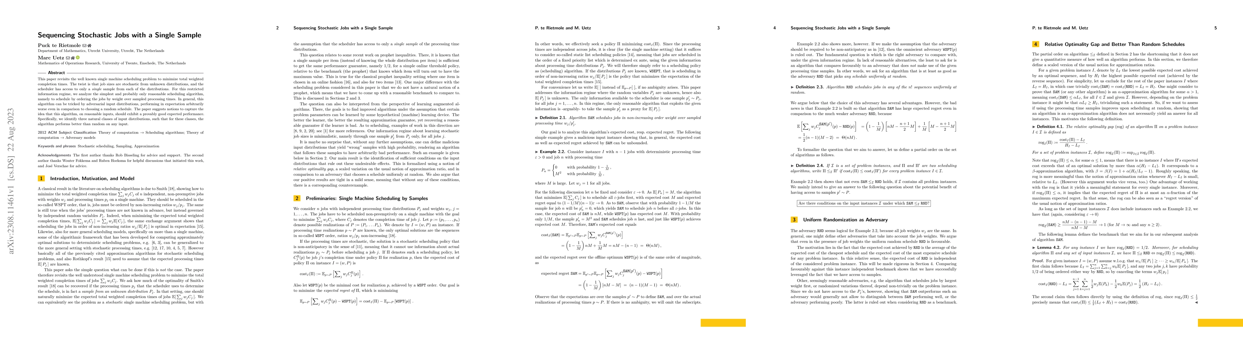 Thumbnail for Sequencing Stochastic Jobs with a Single Sample