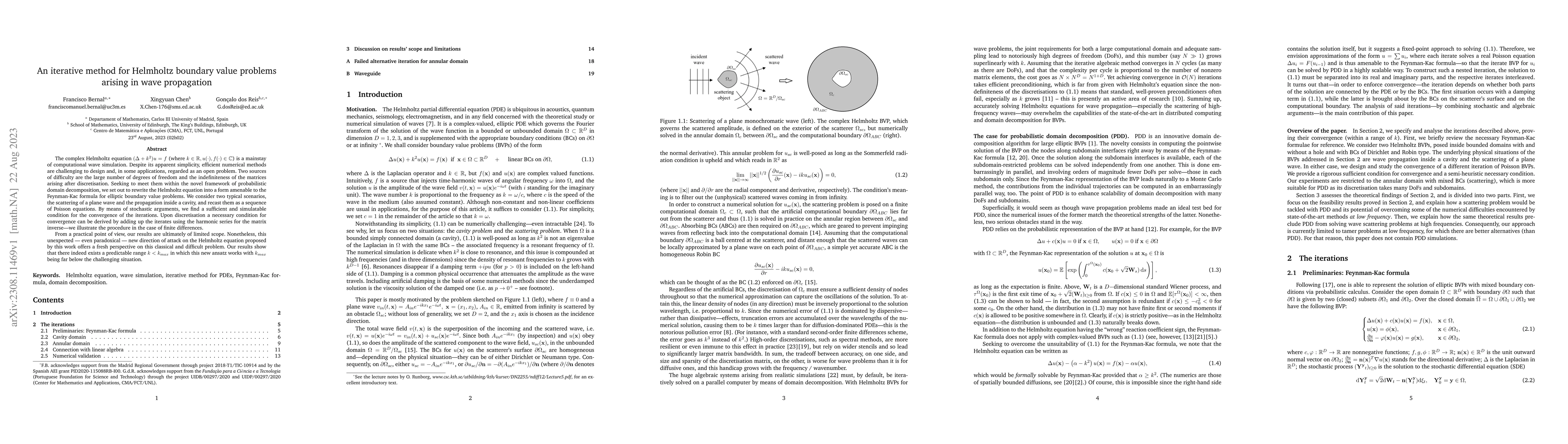Thumbnail for An iterative method for Helmholtz boundary value problems arising in
  wave propagation