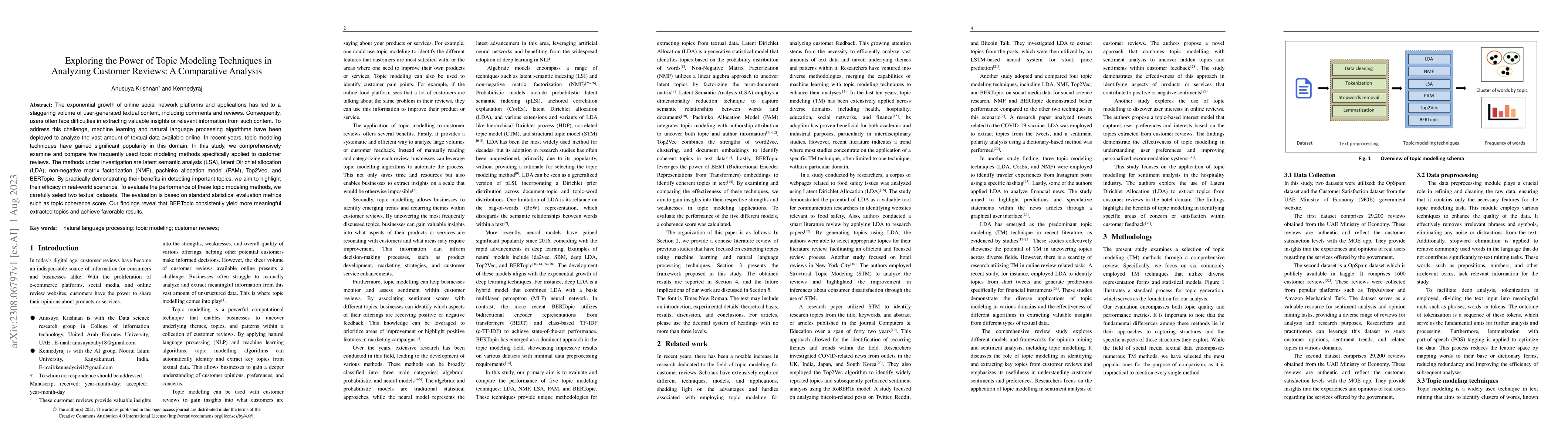 Thumbnail for Exploring the Power of Topic Modeling Techniques in Analyzing Customer
  Reviews: A Comparative Analysis