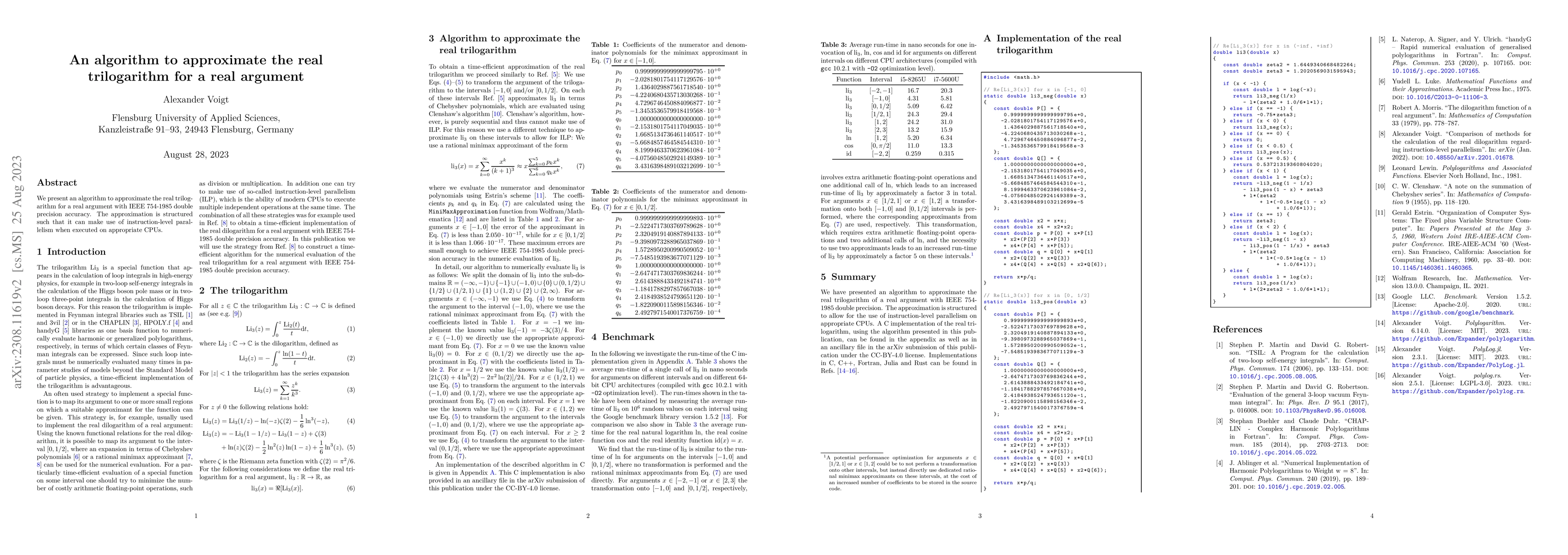 Thumbnail for An algorithm to approximate the real trilogarithm for a real argument
