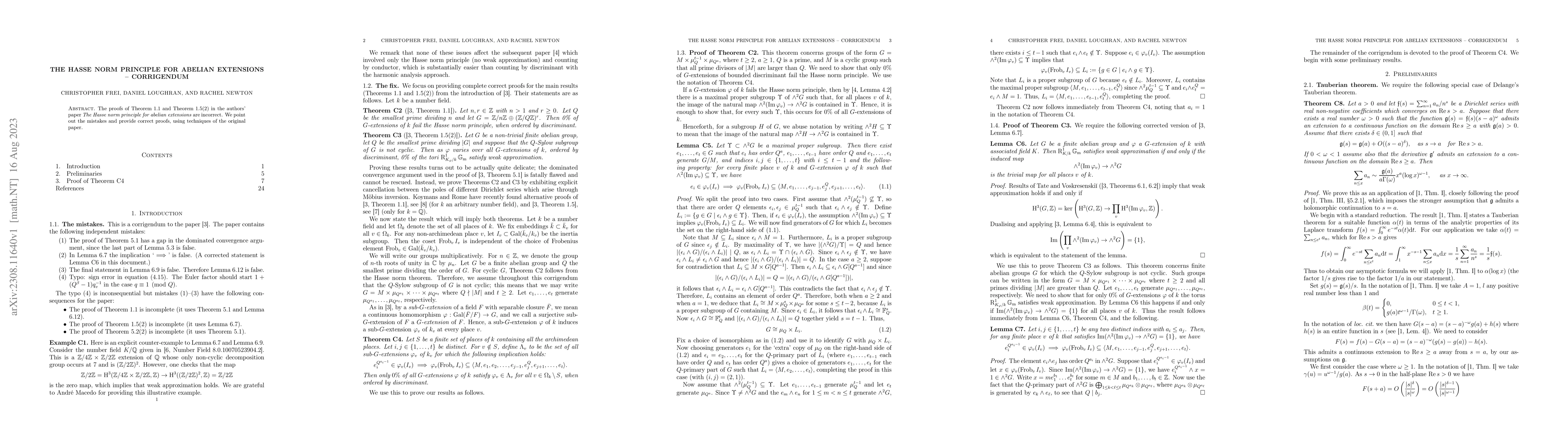 Thumbnail for The Hasse norm principle for abelian extensions -- corrigendum