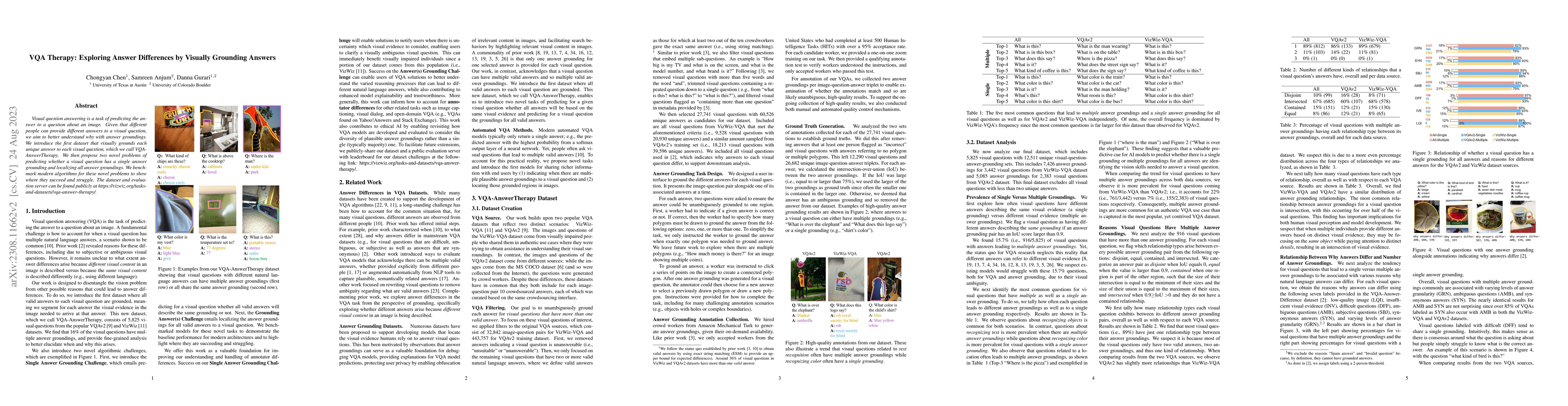 Thumbnail for VQA Therapy: Exploring Answer Differences by Visually Grounding Answers
