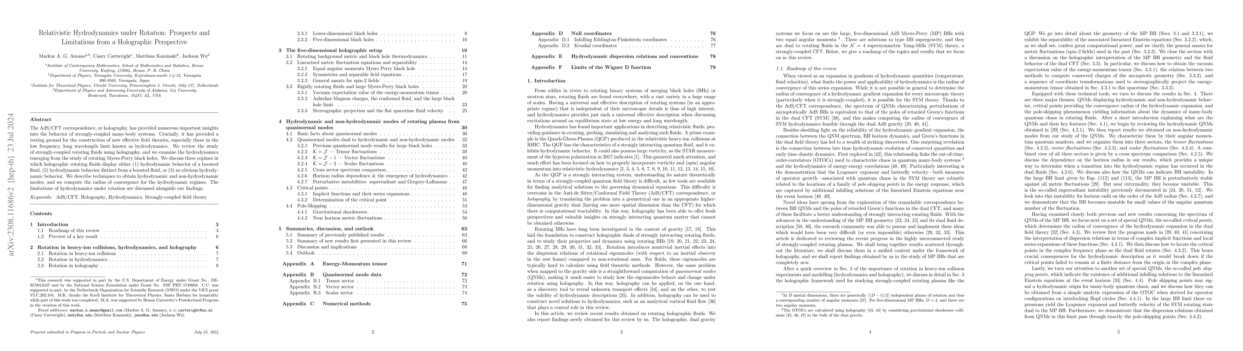 Thumbnail for Relativistic Hydrodynamics under Rotation: Prospects & Limitations from
  a Holographic Perspective
