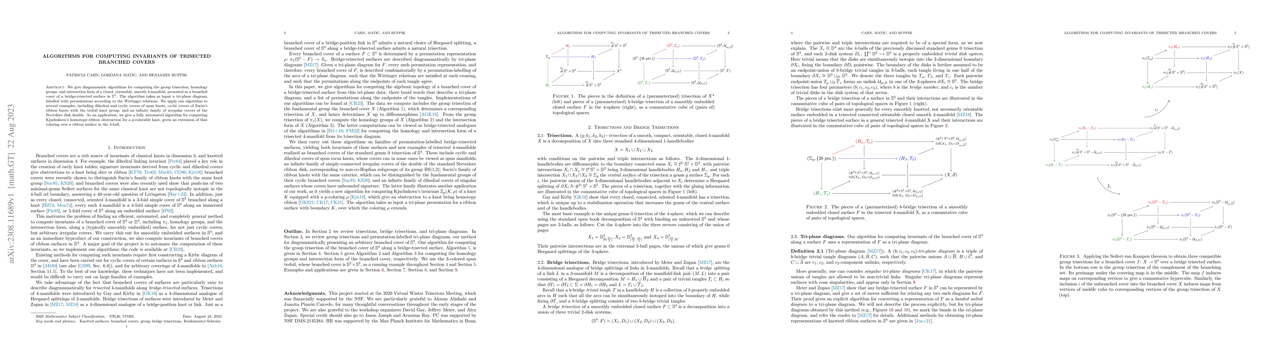 Thumbnail for Algorithms for Computing Invariants of Trisected Branched Covers