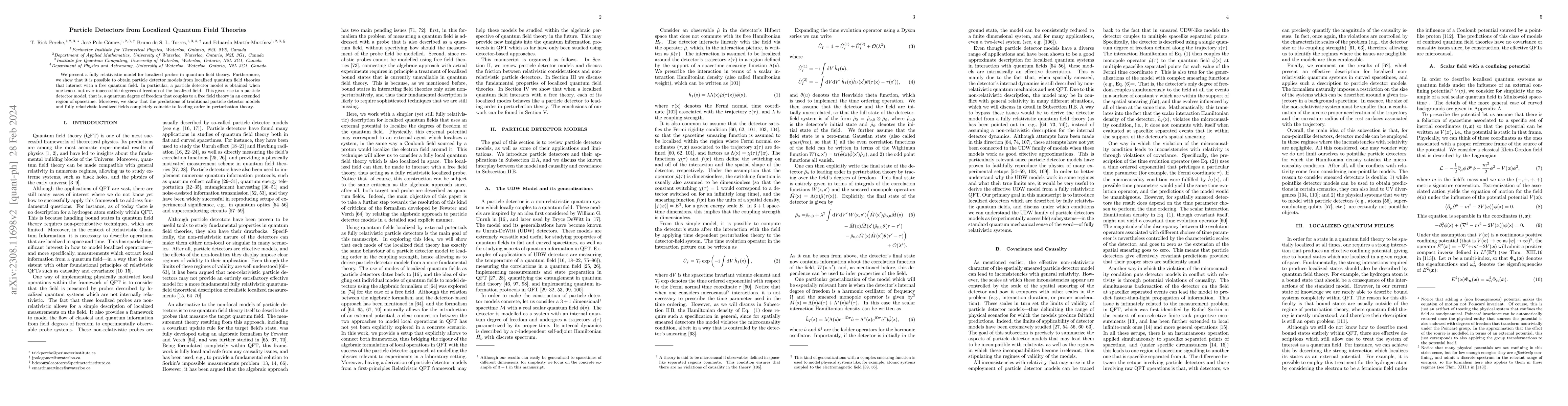 Thumbnail for Particle Detectors from Localized Quantum Field Theories