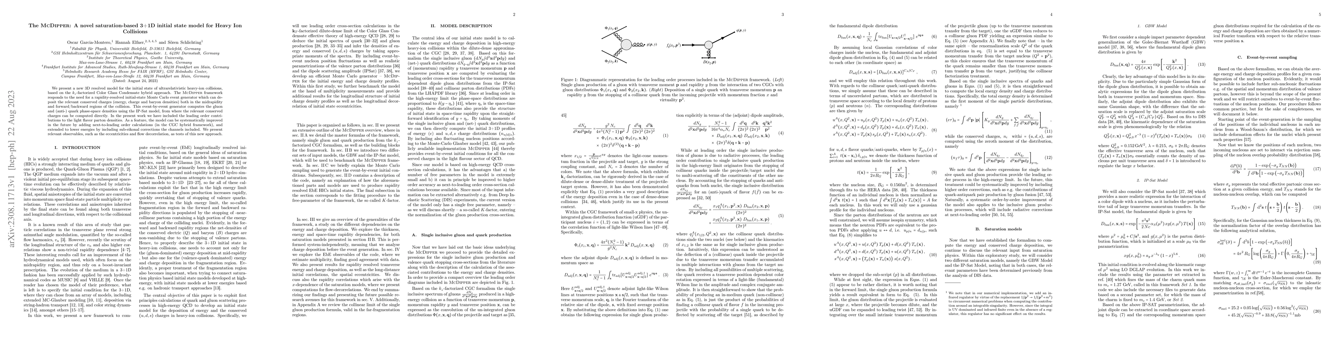 Thumbnail for The McDIPPER: A novel saturation-based 3+1D initial state model for
  Heavy Ion Collisions