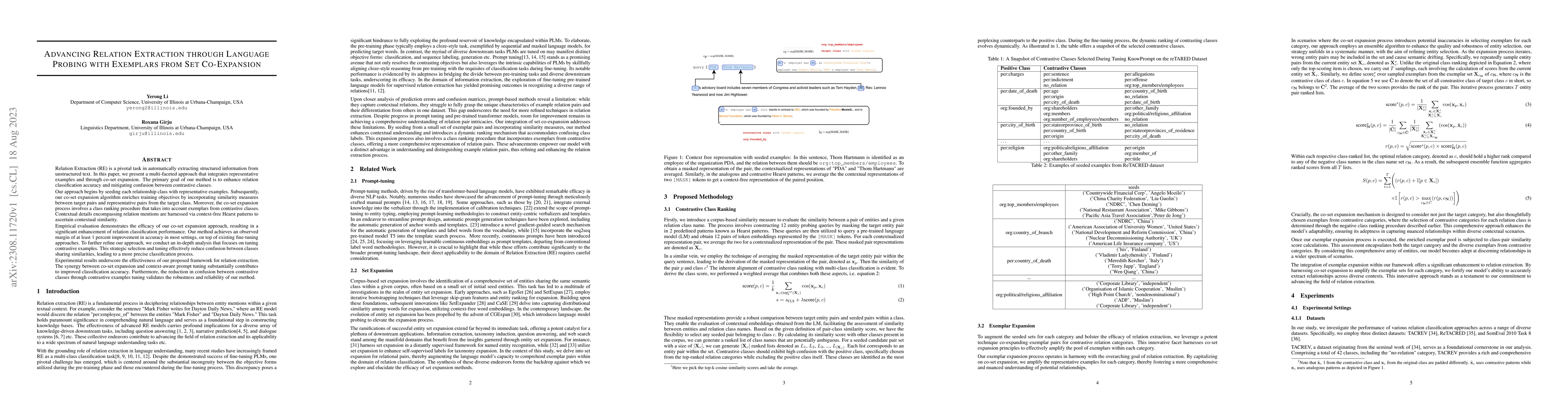 Thumbnail for Advancing Relation Extraction through Language Probing with Exemplars
  from Set Co-Expansion