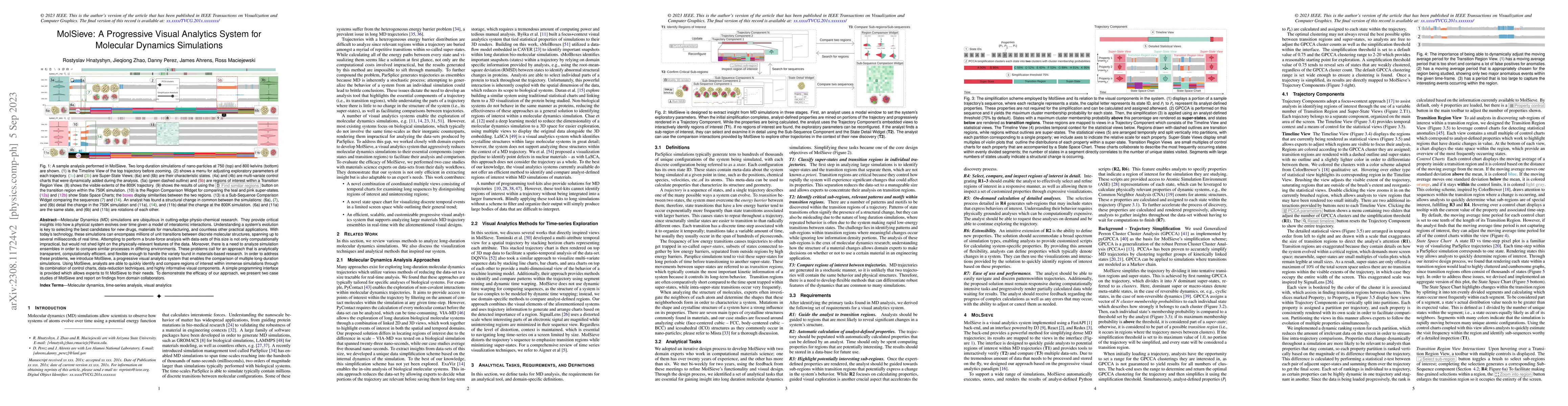 Thumbnail for MolSieve: A Progressive Visual Analytics System for Molecular Dynamics
  Simulations