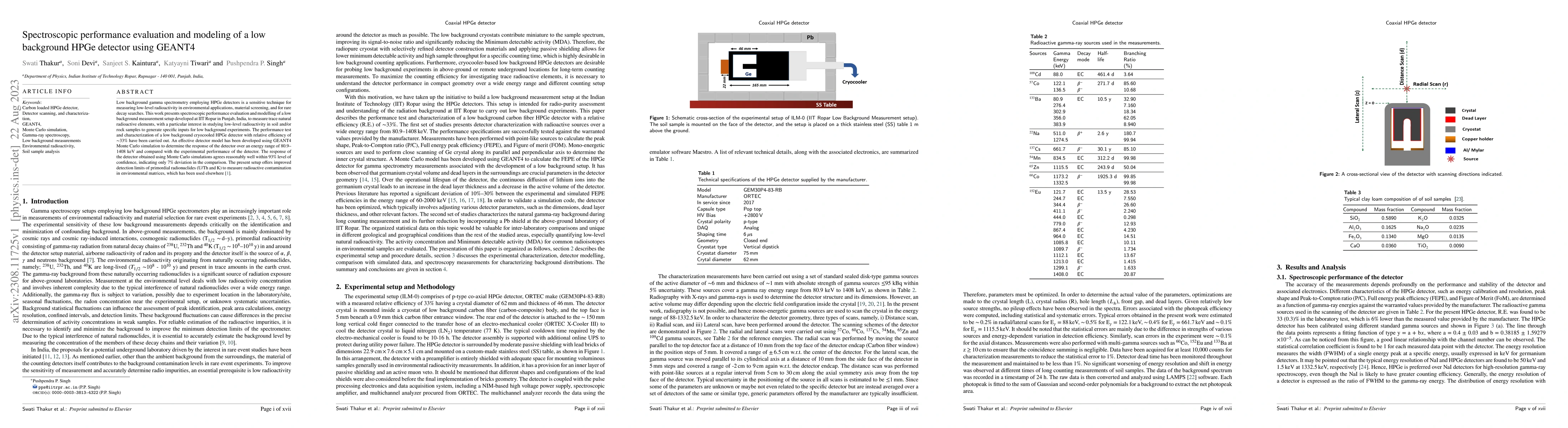 Thumbnail for Spectroscopic performance evaluation and modeling of a low background
  HPGe detector using GEANT4