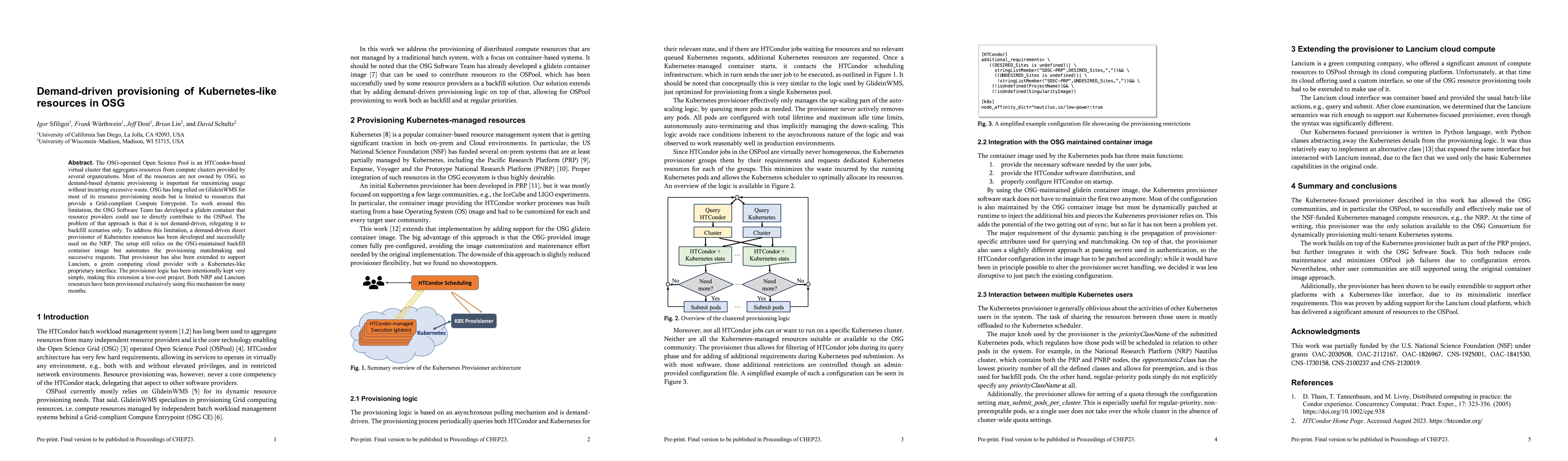 Thumbnail for Demand-driven provisioning of Kubernetes-like resources in OSG