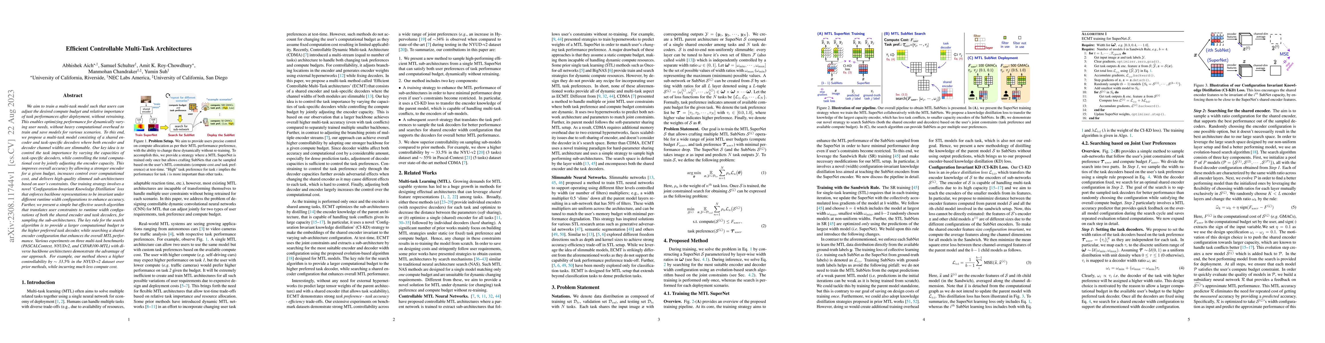 Thumbnail for Efficient Controllable Multi-Task Architectures