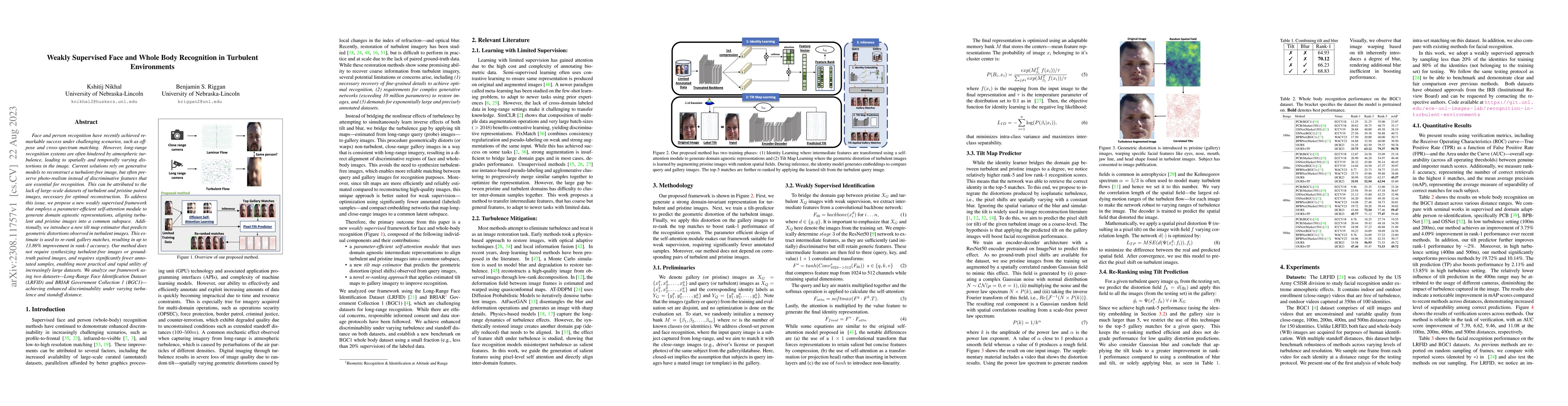 Thumbnail for Weakly Supervised Face and Whole Body Recognition in Turbulent
  Environments