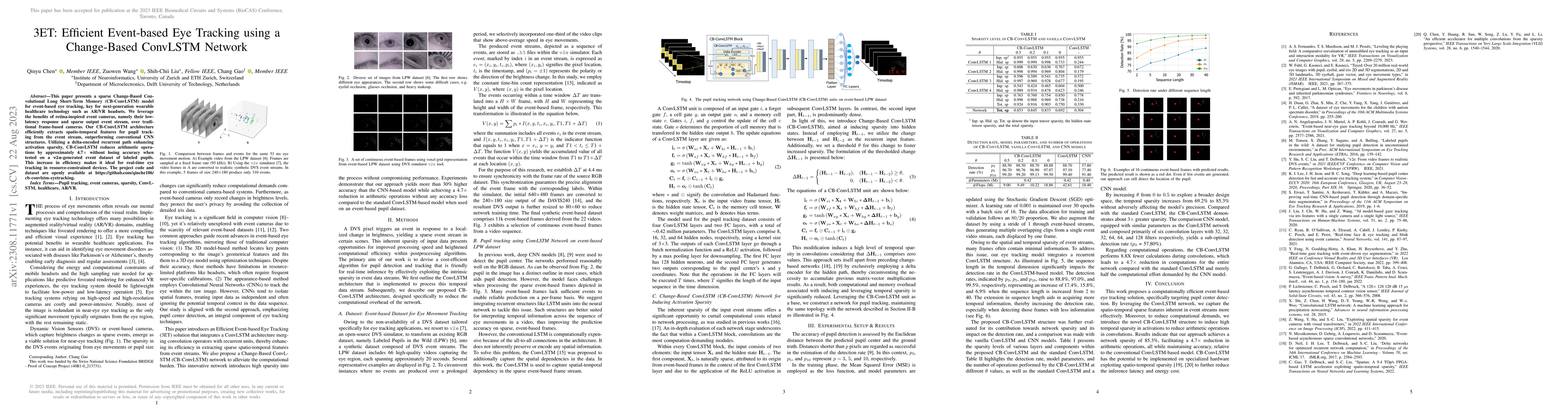Thumbnail for 3ET: Efficient Event-based Eye Tracking using a Change-Based ConvLSTM
  Network