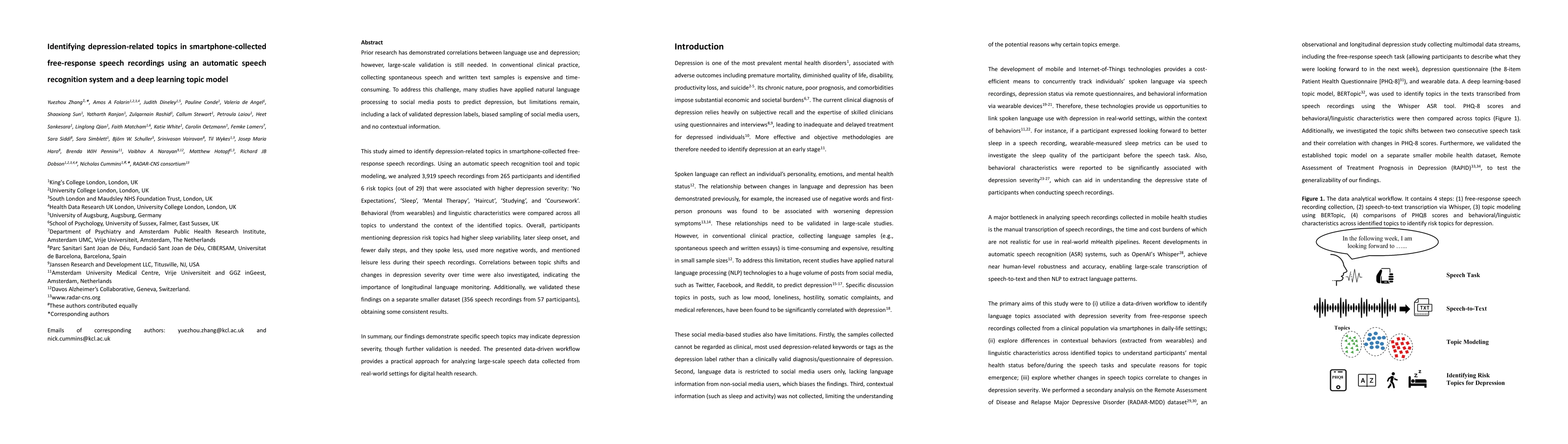Thumbnail for Identifying depression-related topics in smartphone-collected
  free-response speech recordings using an automatic speech recognition system
  and a deep learning topic model