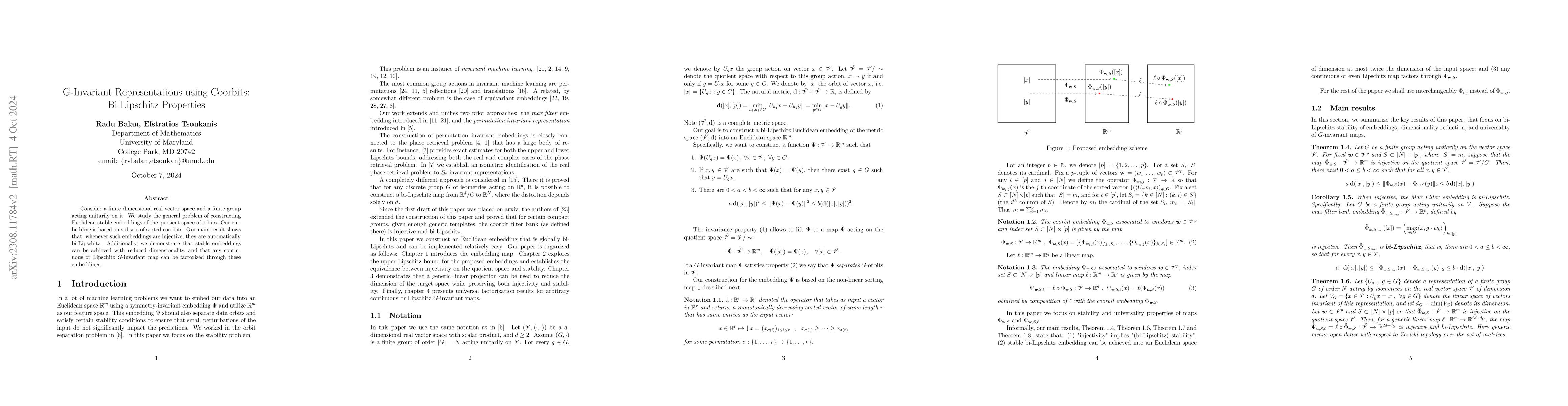 Thumbnail for G-Invariant Representations using Coorbits: Bi-Lipschitz Properties