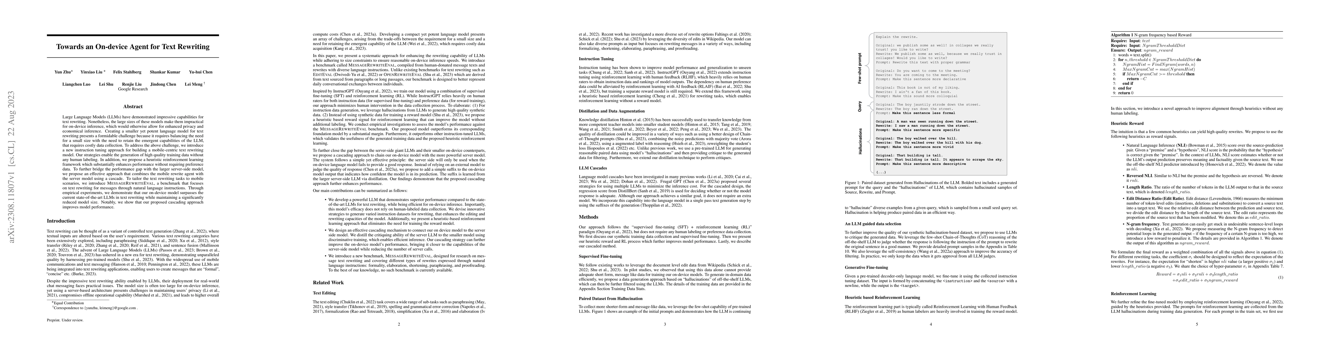 Thumbnail for Towards an On-device Agent for Text Rewriting