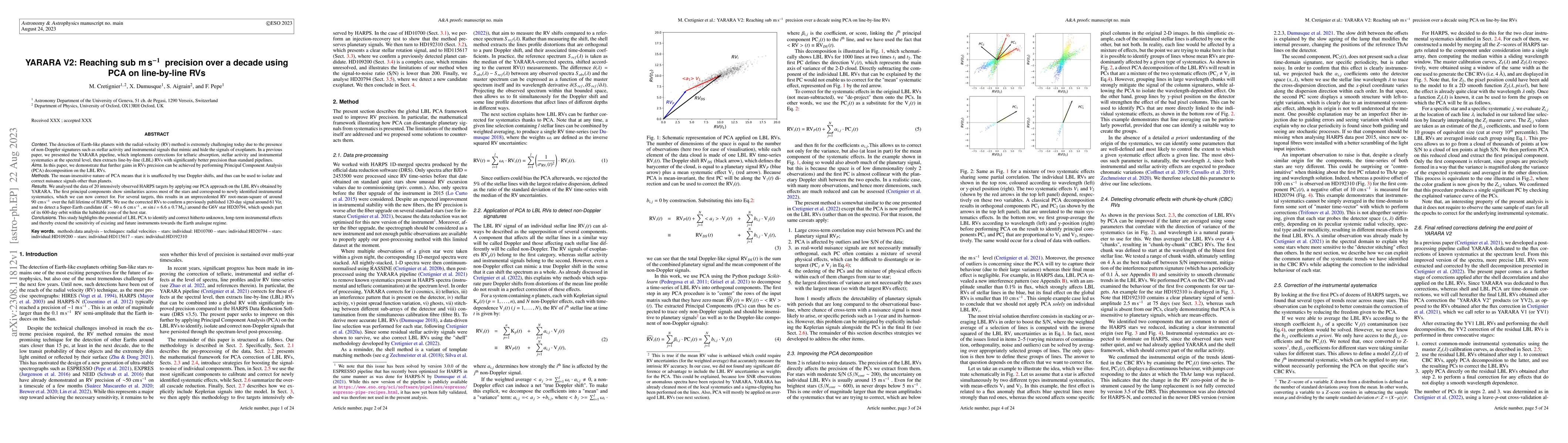 Thumbnail for YARARA V2: Reaching sub m/s precision over a decade using PCA on
  line-by-line RVs