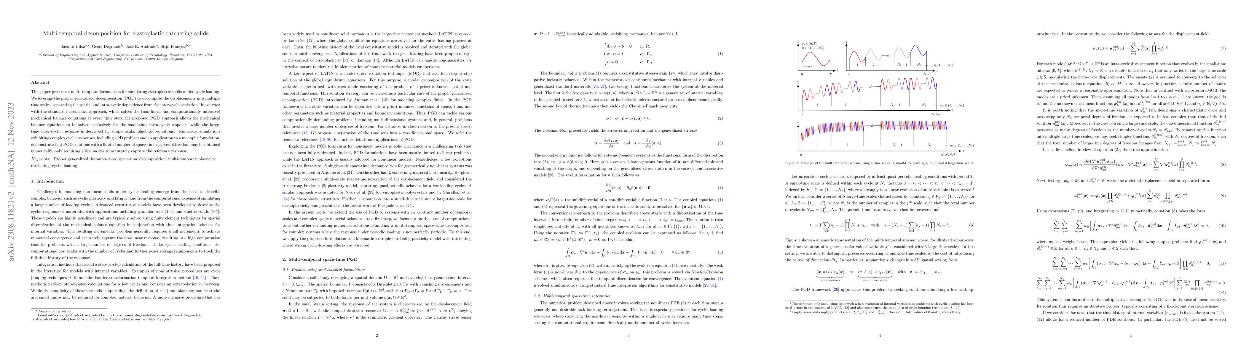 Thumbnail for Multi-temporal decomposition for elastoplastic ratcheting solids