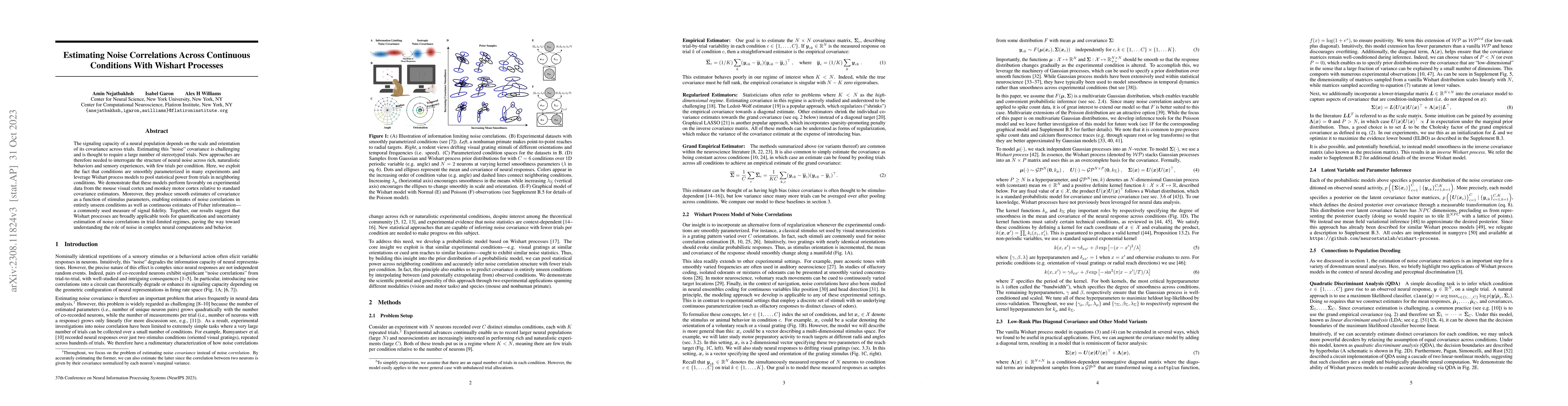 Thumbnail for Estimating Noise Correlations Across Continuous Conditions With Wishart
  Processes