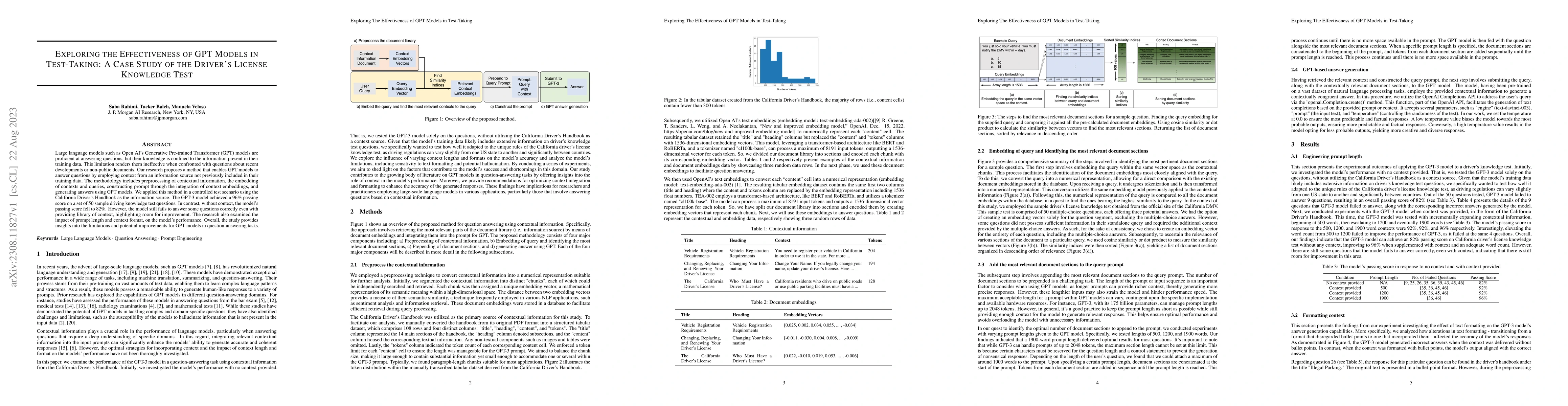 Thumbnail for Exploring the Effectiveness of GPT Models in Test-Taking: A Case Study
  of the Driver's License Knowledge Test
