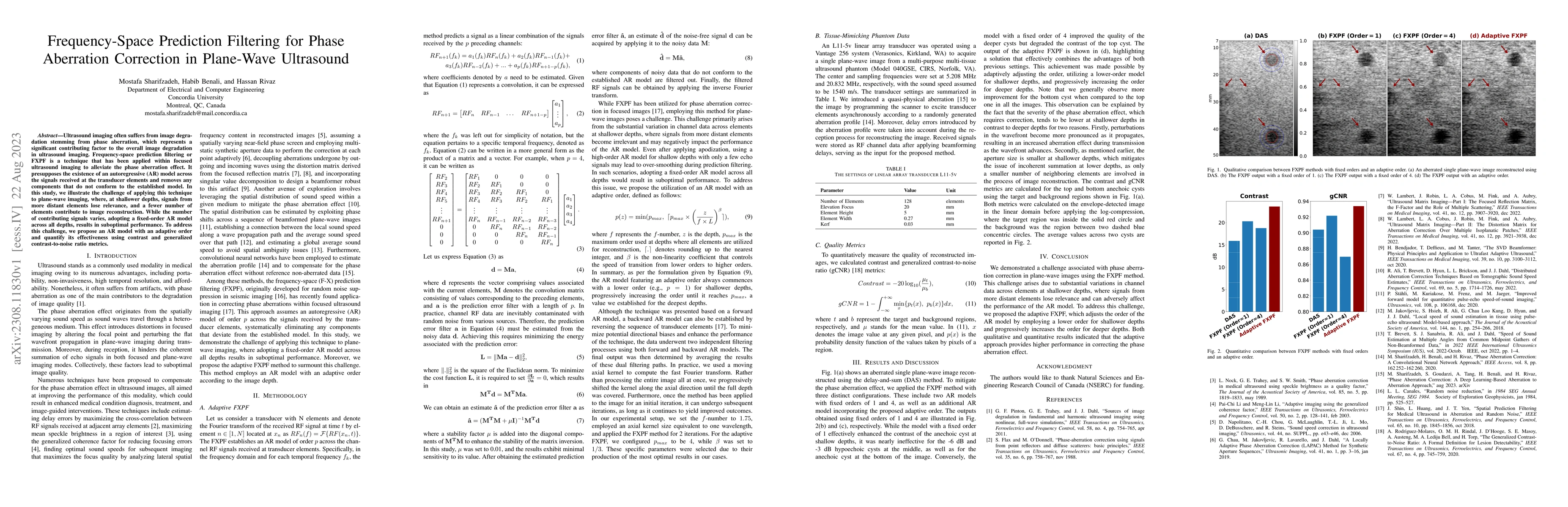 Thumbnail for Frequency-Space Prediction Filtering for Phase Aberration Correction in
  Plane-Wave Ultrasound