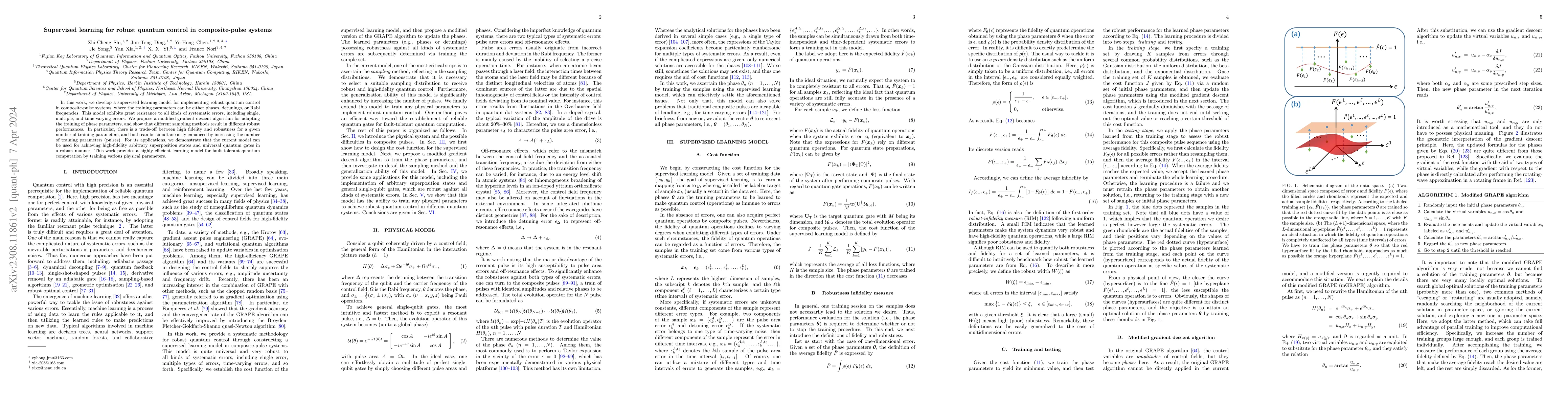 Thumbnail for Supervised learning for robust quantum control in composite-pulse
  systems