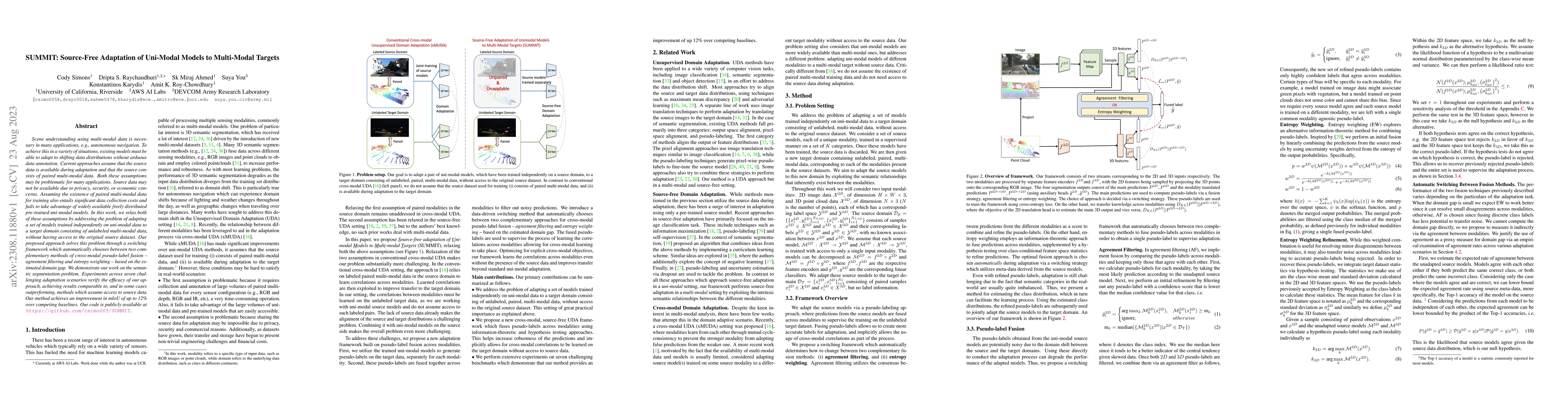 Thumbnail for SUMMIT: Source-Free Adaptation of Uni-Modal Models to Multi-Modal
  Targets