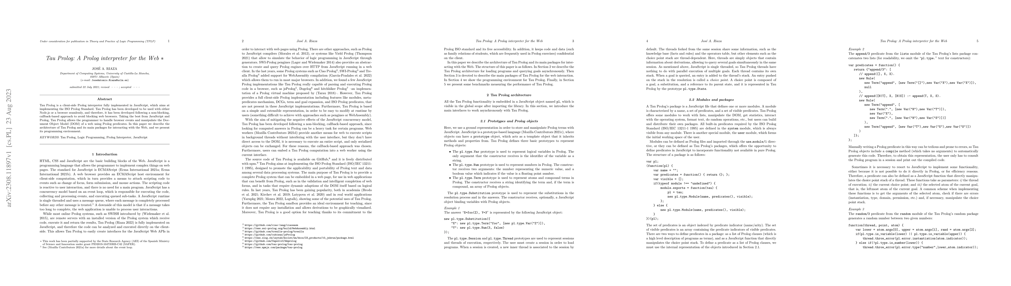 Thumbnail for Tau Prolog: A Prolog interpreter for the Web